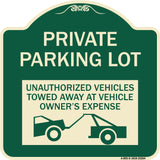 Private Parking Lot Unauthorized Vehicles Towed at Owner Expense