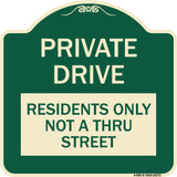 Private Drive Sign Private Drive - Residents Only Not A Thru Street