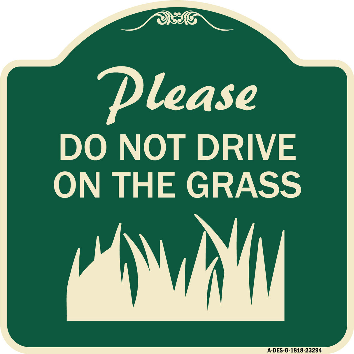 Please Do Not Drive on the Grass
