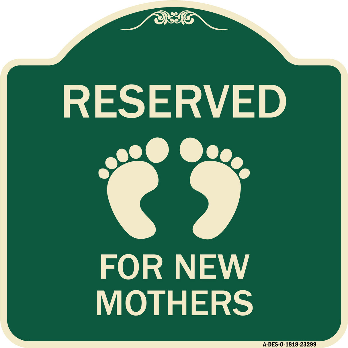 Pink Reserved Parking for New Mothers