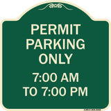 Permit Parking Only 7-00 Am to 7-00 Pm