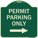 Permit Parking Only (With Right Arrow)