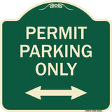 Permit Parking Only (Bidirectional Arrow)