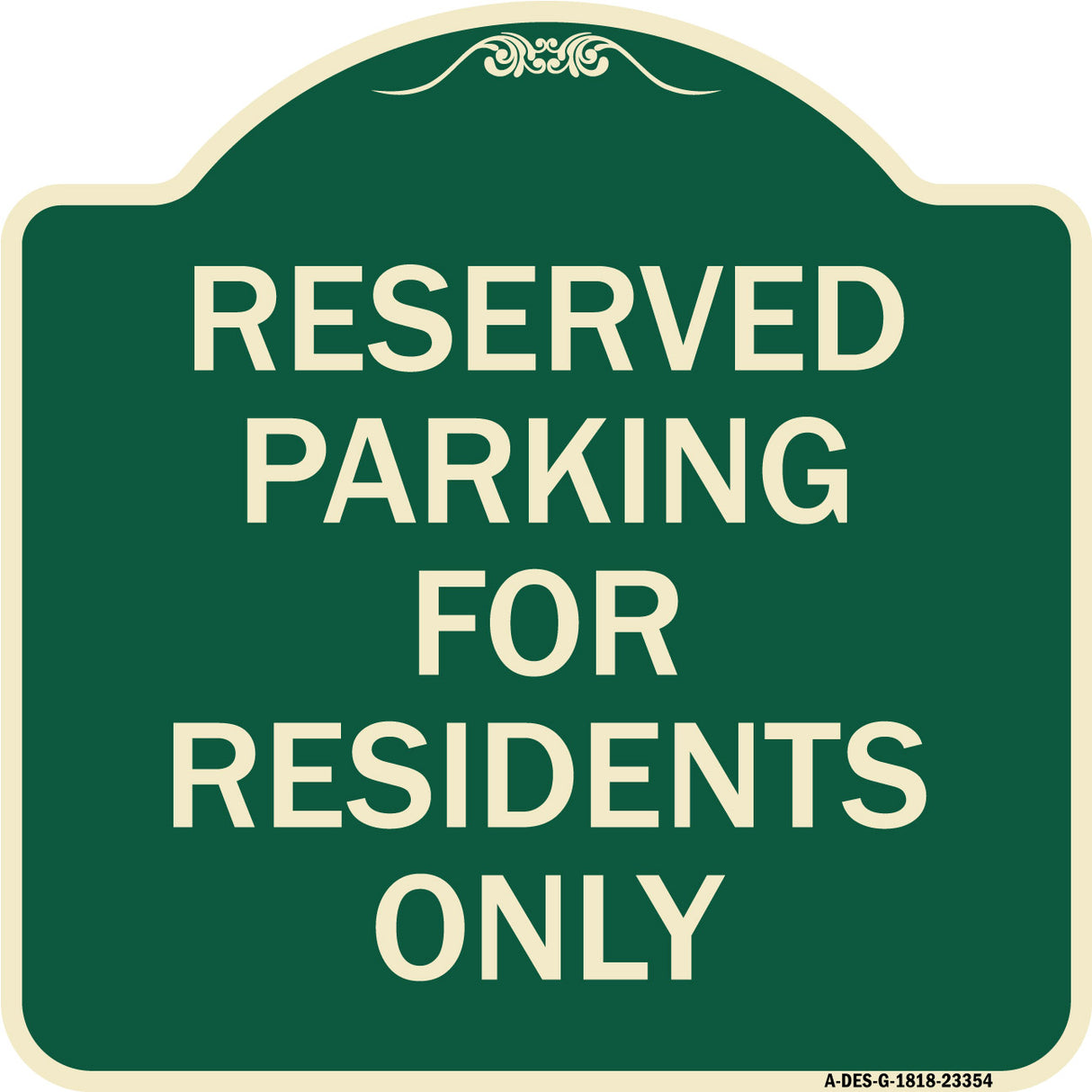 Parking Space Reserved Sign Parking Reserved for Residents Only