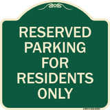 Parking Space Reserved Sign Parking Reserved for Residents Only