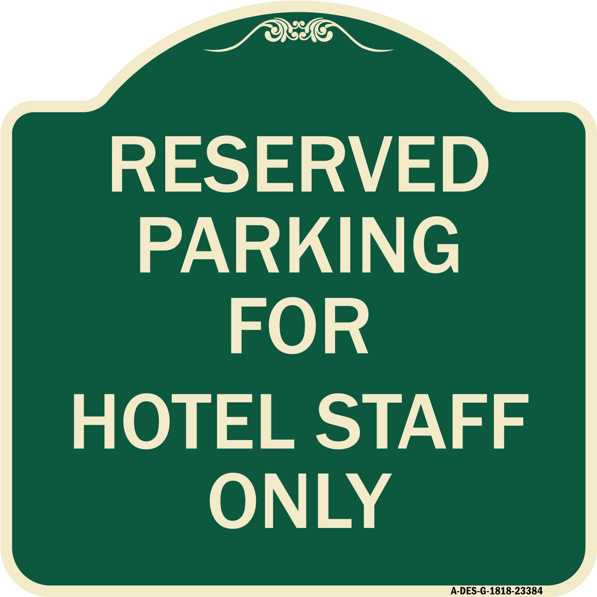 Parking Reserved for Hotel Staff Only