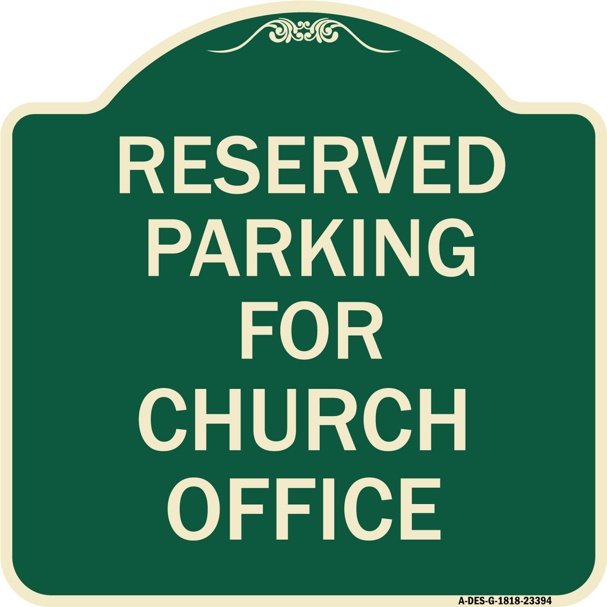 Parking Reserved for Church Office