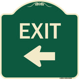 Parking Lot Sign Exit Sign (Left Arrow)