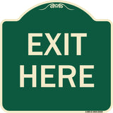 Parking Lot Sign Exit Here