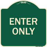 Parking Lot Sign Enter Only