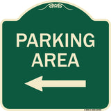 Parking Area with Left Arrow
