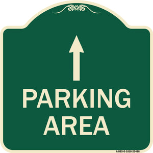 Parking Area with Ahead Arrow