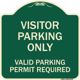 Parking Area Sign Visitors Parking Only - Valid Parking Permit Required