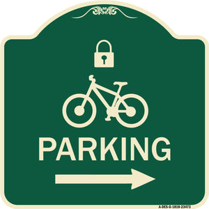Parking (With Lock Cycle & Right Arrow Symbol)