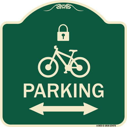 Parking (With Lock Cycle & Bidirectional Arrow Symbol)