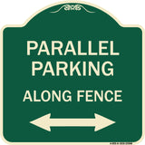 Parallel Parking - Along Fence (With Bidirectional Arrow)