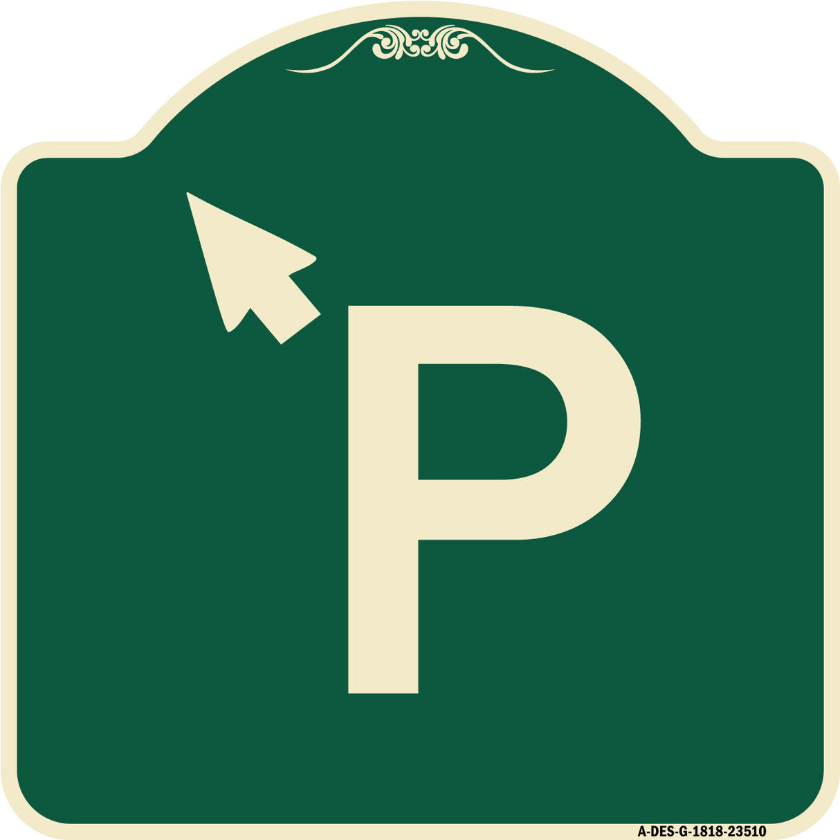 P Symbol (With Up Arrow Pointing Left)