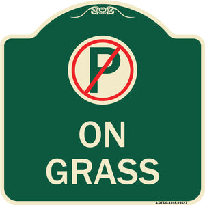 On Grass (With No Parking Symbol)