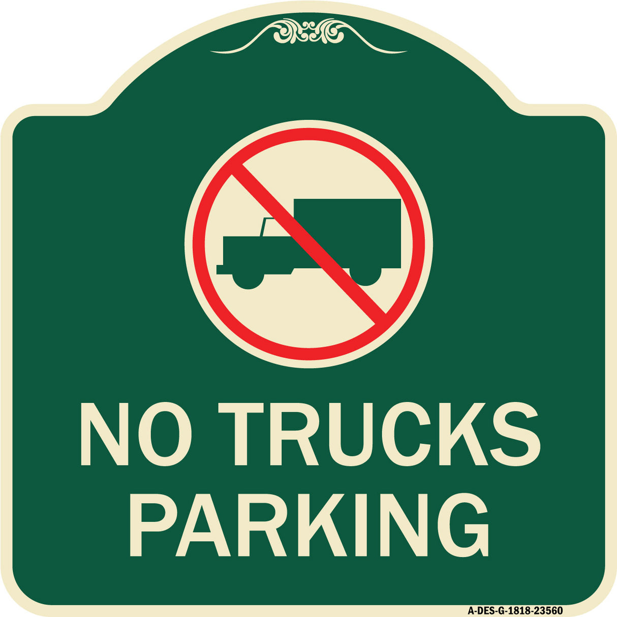 No Truck Sign No Truck Parking (With Symbol)