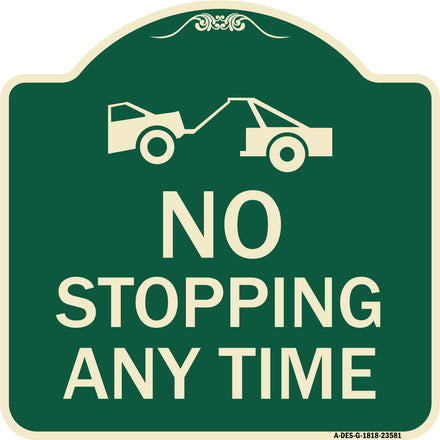 No Stopping Anytime with Tow Away Graphic