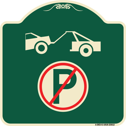 No Parking Tow Away Zone Symbol