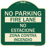 No Parking - Fire Lane - No Estacione Zona Contra Incendio