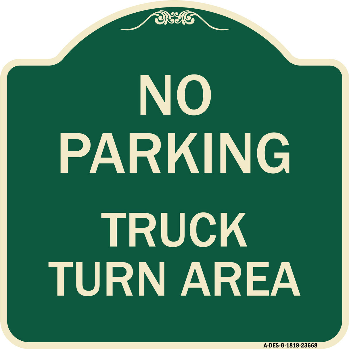 No Parking Sign No Parking - Truck Turn Area