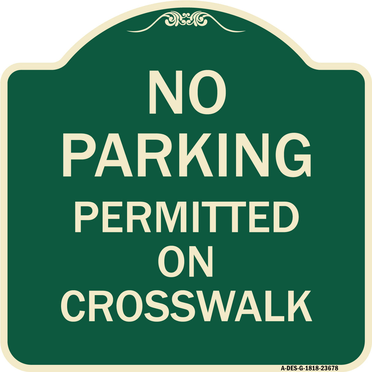 No Parking Permitted on Crosswalk