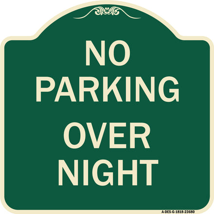 No Parking Overnight Parking Sign