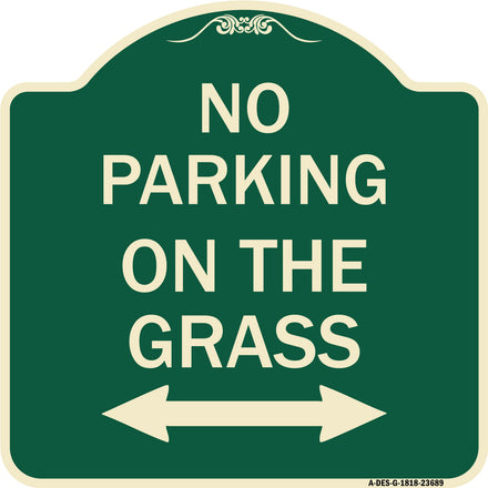 No Parking on the Grass (With Bidirectional Arrow