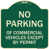 No Parking of Commercial Vehicles Except by Permit