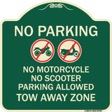 No Parking No Motorcycle No Scooter Parking Allowed Tow Away Zone (With Graphic)