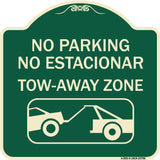 No Parking No Estacionar Tow Away Zone (With Graphic) Directional Arrow) Tacionamiento Zona De Cargamento