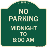 No Parking Midnight to 8:00 Am