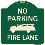 No Parking Fire Lane (Fire Truck Symbol)