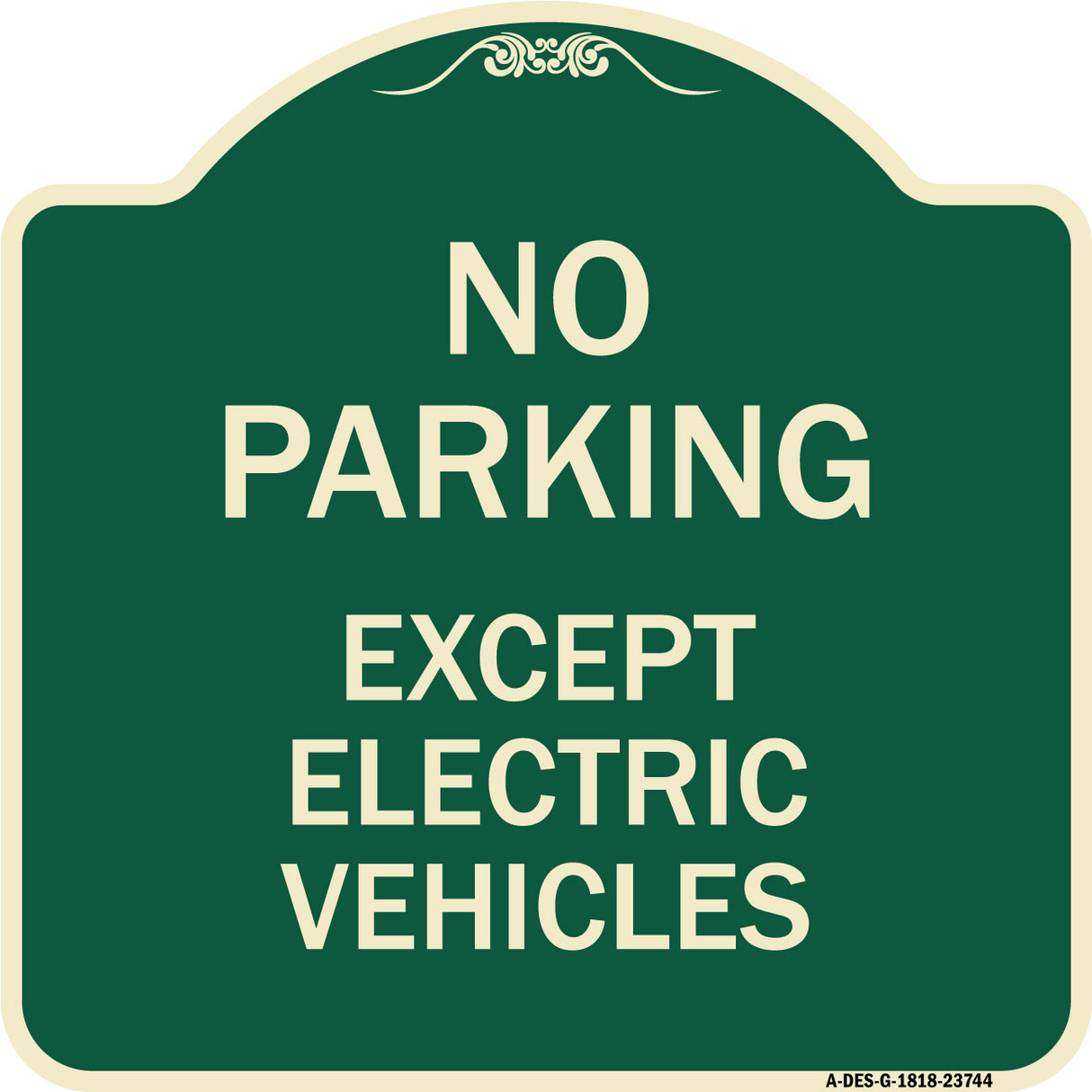 No Parking Except Electric Vehicles