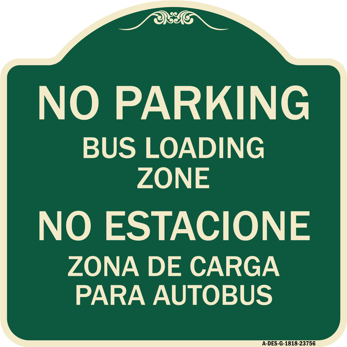 No Parking Bus Loading Zone No Entacionamiento Bus De Carga Zona