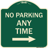 No Parking Anytime with Right Arrow