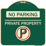No Parking - Private Property (With No Parking Symbol)