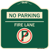 No Parking - Fire Lane (With No Parking Symbol)