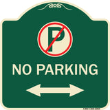 No Parking (No Parking Symbol and Arrow Pointing Left and Right)