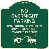 No Overnight Parking Unauthorized Vehicles Will Be Towed