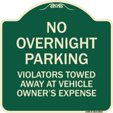 No Overnight Parking Violators Towed Away at Vehicle Owner's Expense