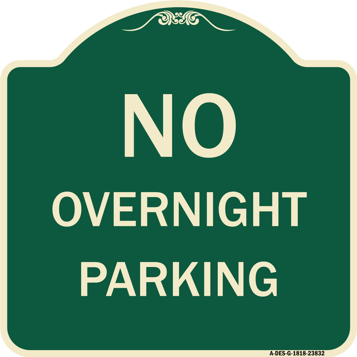 No Overnight Parking Sign