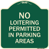 No Loitering Permitted in Parking Areas