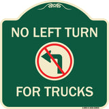 No Left Turn for Trucks with Graphic