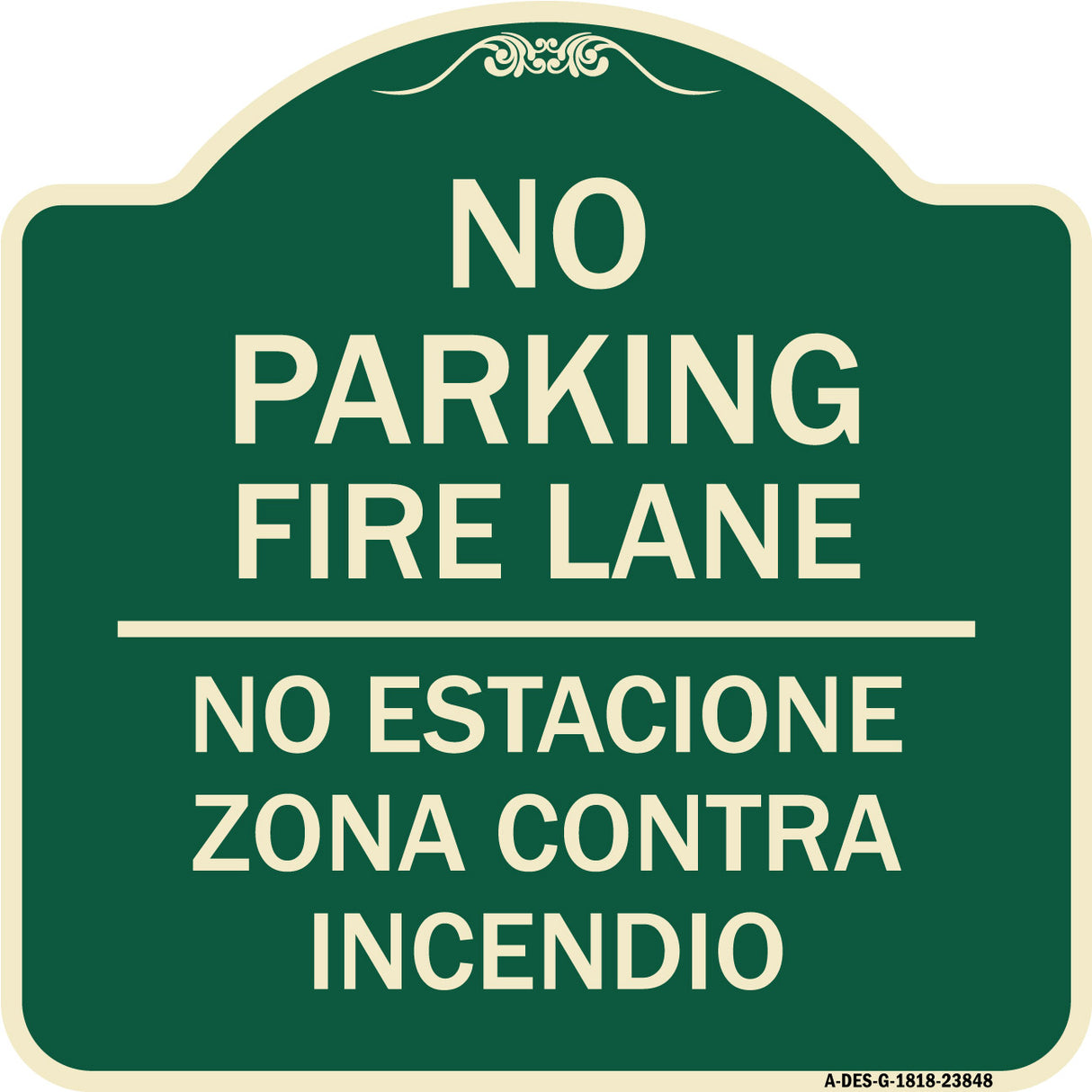 No Estacione Zona Contra Incendio