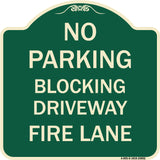No Blocking Driveway Fire Lane