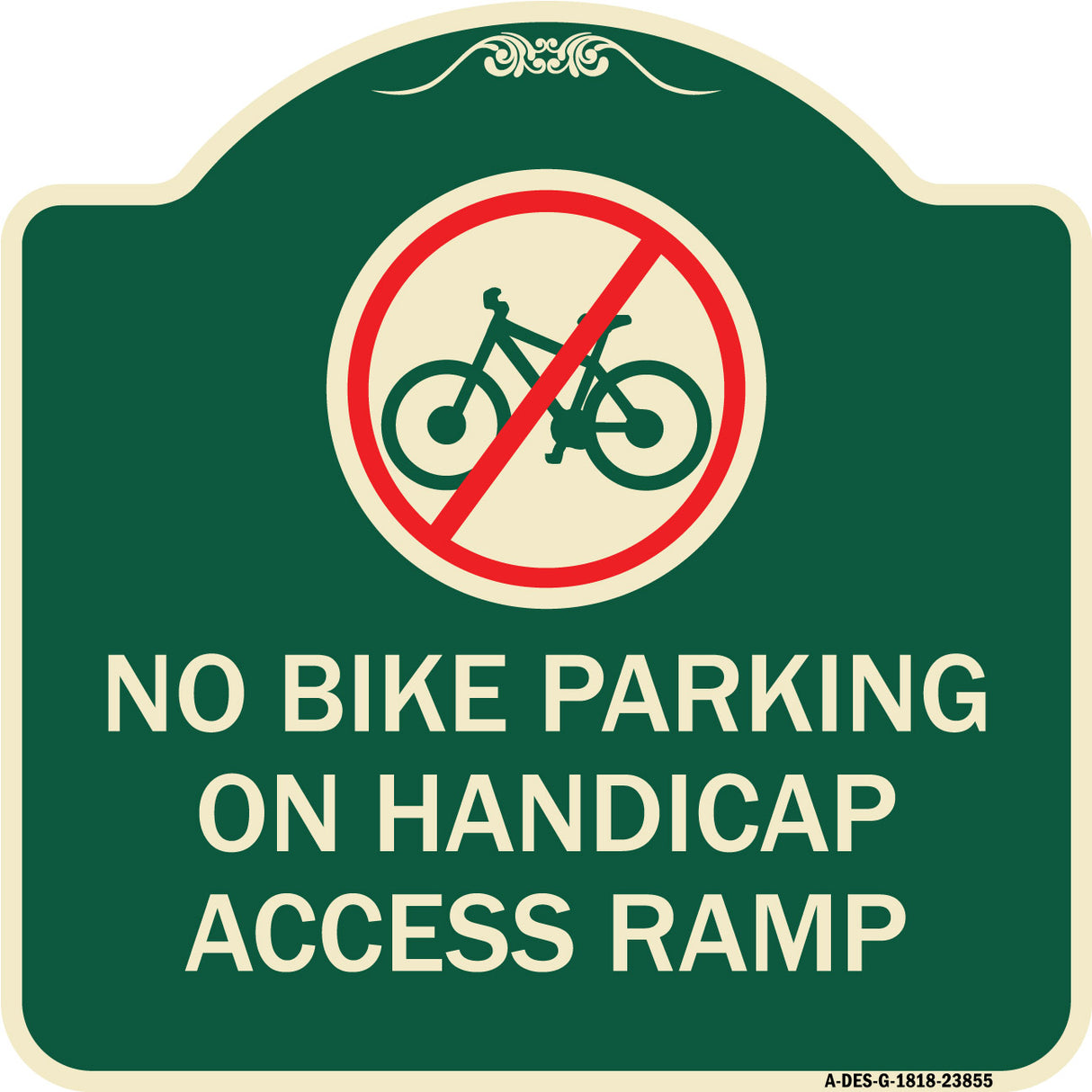No Bike Parking on Handicap Access Ramp