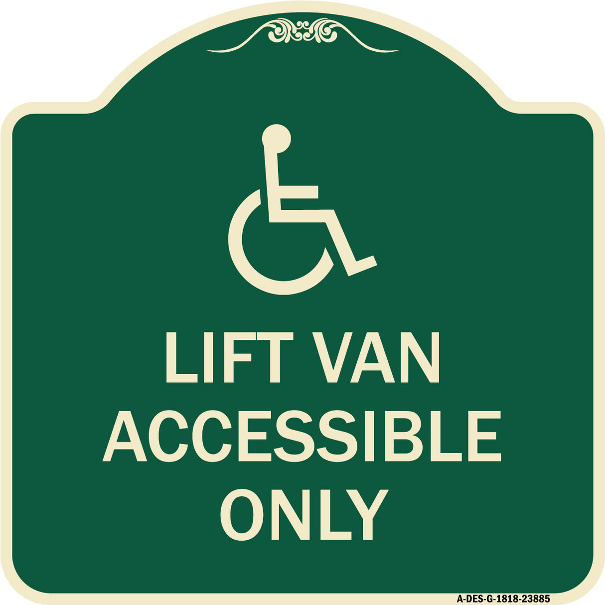 Lift Van Accessible Only (With Updated Isa Symbol)